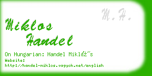 miklos handel business card